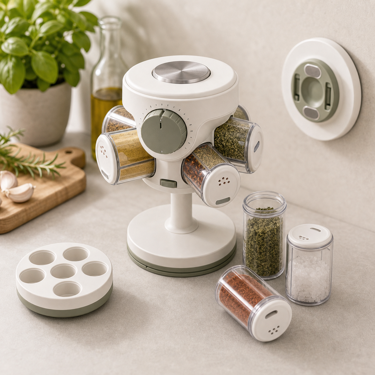 Automatic spice dispenser carousel