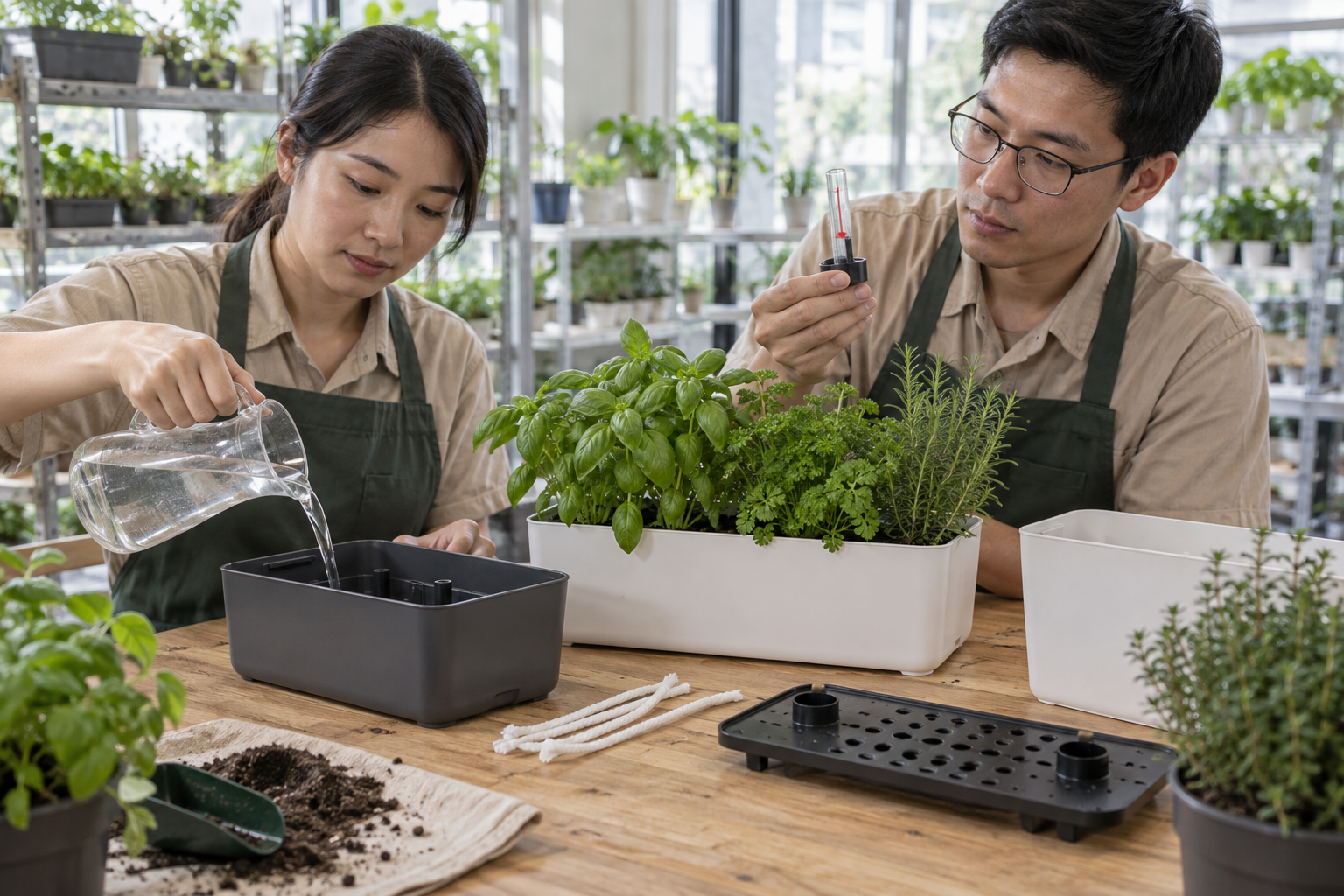 Complementary product application setup used when planning a Self-Watering Planter Kits wholesale range