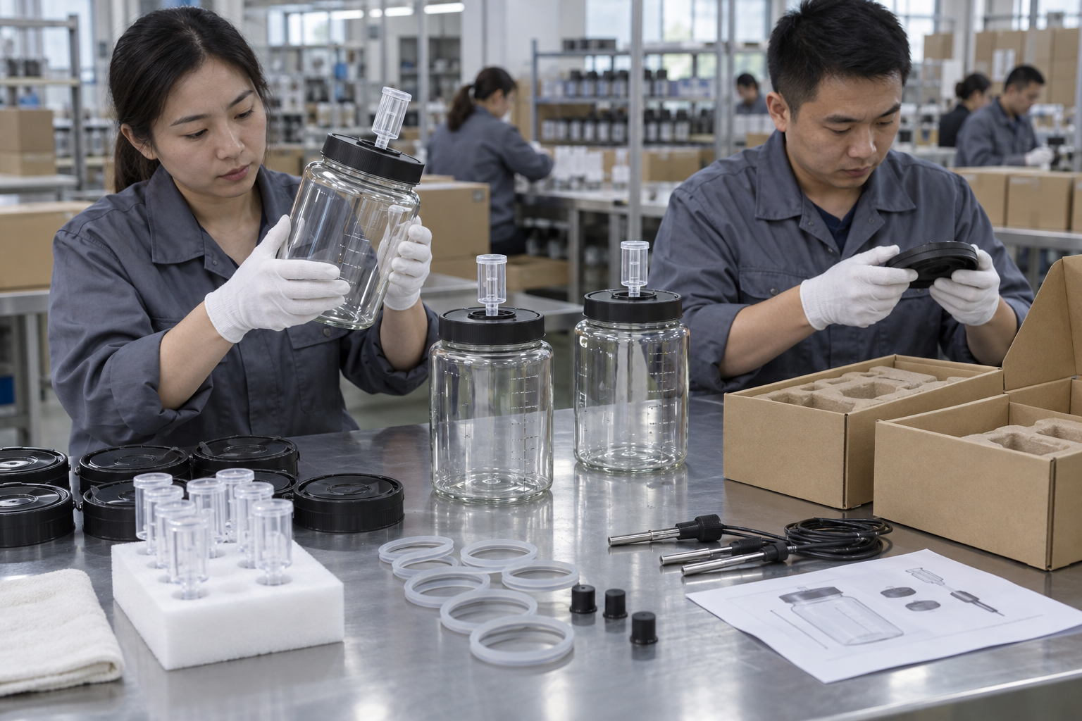 Smart Fermentation Jars product sample prepared for a buyer specification review