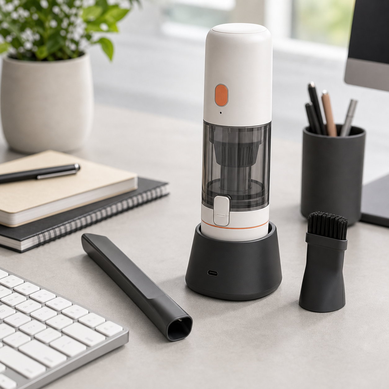 Cordless mini desktop vacuum cleaner