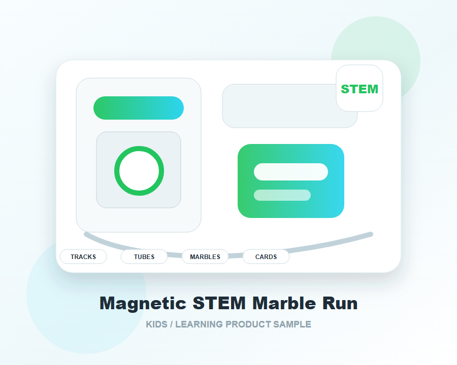 Magnetic STEM marble run building kit