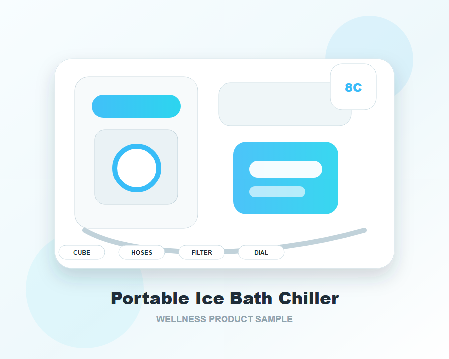 Portable wellness ice bath chiller control kit