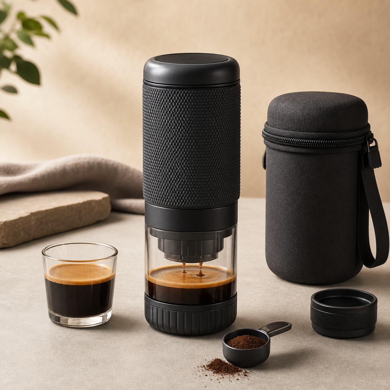 Portable espresso maker